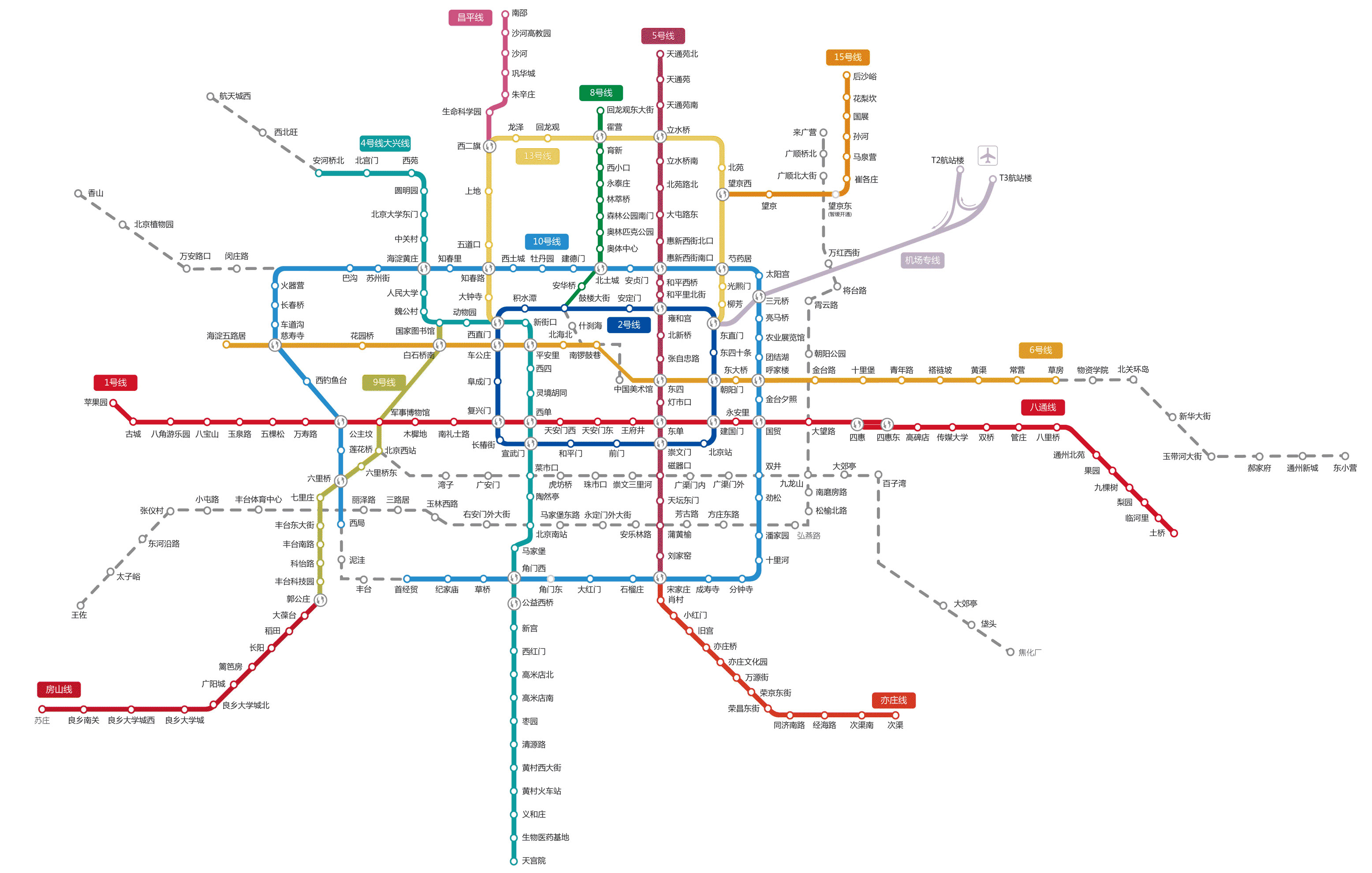 北京地鐵最新線路圖揭示城市交通新面貌