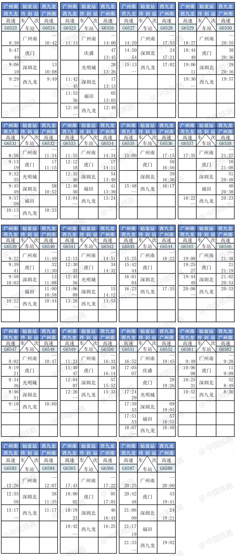 廣深和諧號(hào)時(shí)刻表最新詳解